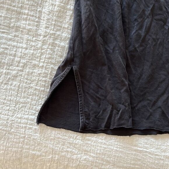 Zara sleeveless Tank Top Grey Size Medium Studded Moto Embellished Neckline - Picture 5 of 5